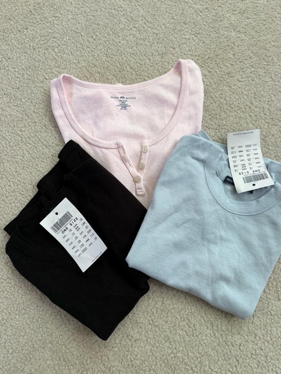 Brandy Melville Tops - NWT Brandy Melville Light Blue Crew Neck Top